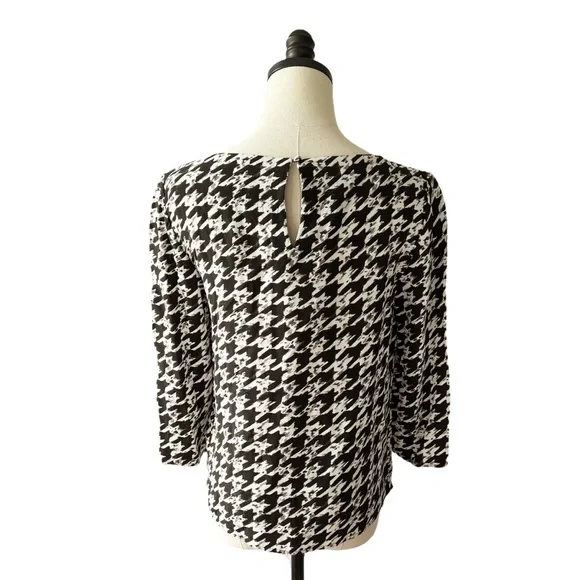 Hobbs Floretta Houndstooth Check Blouse | US 6 - Picture 5 of 10